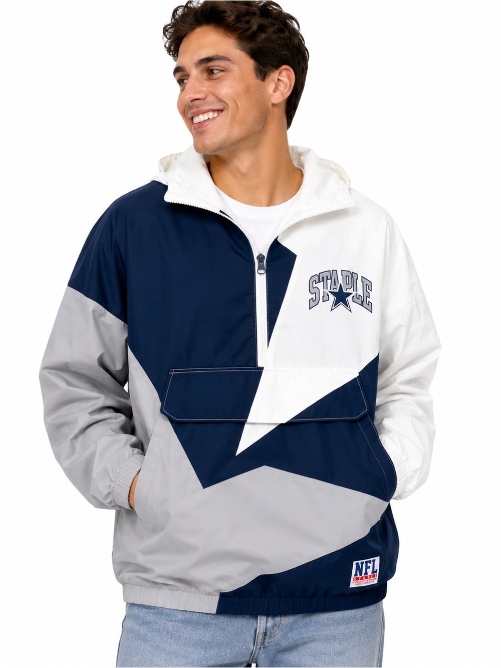 NFL x Staple Dallas Cowboys Star Windbreaker Pullover Jacket Men’s Small